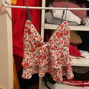 Dress Forum Los Angeles floral cropped tank